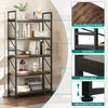 Bookcase 5 Tiers Book Shelf Wooden Shelving Display Storage Rack for Living Room