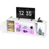 150cm High Gloss Floating TV Stand Unit Living Room LED Cabinet Storage Door Bqf
