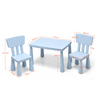 3 Piece Kids Table and Chair Set Toddler Activity Desk and Chairs-Blue