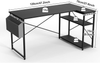 L-Shaped Gaming Desk 120x70cm Computer Desk with Storage Shelves Workstation