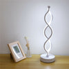 Modern Bright Spiral LED Table Lamp Desktop Home Decor Night Bedside Lantern New