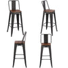 Vintage High Bar Table & 2/4 Stools Kitchen Breakfast Dining Room Furniture Set