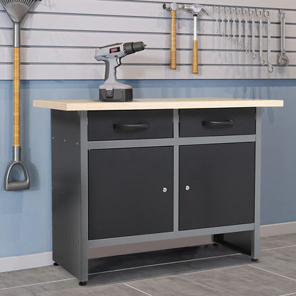 XL Wall Mounted Tool Cabinet Lockable Door Metal Tool Organizer Workshop Garage