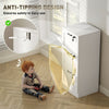 3-Drawer File Filing Cabinet Lockable Compact Size for A4 Letter White