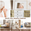 Jewelry Armoire 4-Layer Cabinet Space-Saving Chest with Side Doors-Black