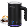 Black Electric Milk Frother, 4 in 1 Milk Steamer Automatic Hot & Cold Frother UK