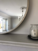 Mirror Large Round Wall Antique Vintage Silver Metal Frame Bathroom Mirror 100cm