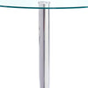 Round Glass Bar Table Breakfast Kitchen DiningRoom Bistro Patio Modern Furniture