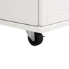 Kitchen Island Rolling Trolley Storage Cabinet with 2 Drawers & Wood Effect Top