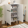 Modern Shoe Cabinet Double Doors Adjustable Shelves Hallway Storage 95x60x34.5cm