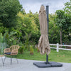 3*3m Large Roma Parasol Banana Cantilever Hanging Umbrella Outdoor Garden Patio