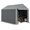 Storage Tent 6X10FT Garden Waterproof Anti-UV Bike Shed Steel Frame Zipper Door