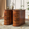 Tribesigns Solid Wood End Table, 2-Drawer Narrow Side Table,No Assembly Required