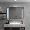 2 Doors Bathroom Cabinet White Cupboard Wall Mounted LED Mirrored 3-Tier Shelves
