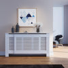 Radiator Cover Adjustable White Painted MDF Wood Heating Cover Home Decor