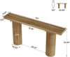63-Inch Farmhouse Extra Long Console Table, Wooden Rectangular Foyer Sofa Table