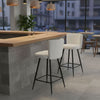 2x Barstools Kitchen Breakfast Bar Stool Teddy Fleece Padded Seat Counter Chair