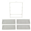 4-Layer Retail Shelve Shop Display Rack Metal Storage Stand Goods Showcase White