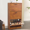 3 Drawer Shoe Cabinet Storage Cupboard Unit Shoe Rack Wooden Stand Organiser