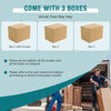 Patio Sectional Sofa Set with Cushions & Storage Box-Off White