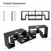 3Pcs Modern Entertainment Center for TVs up to 65” TV Console Stand Bookcase