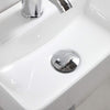 Wall Mounted Small Cloakroom Ceramic Sink Wash Basin (Centre Tap) - White