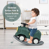 3-in-1 Toddlers Rocking Horse & Scooter Balance Bike Ride On Rocking Toy w/Wheel
