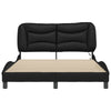 Bulliing Bed Frame with Black 120x200 Faux Leather,Double Bed W2T0