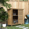 Garden Wooden Storage Shed Outdoor Wood Garage Tool Cabinet 2 Door NEW UK