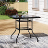 Garden Bistro Furniture Table Rattan Chairs Variable Shape with Umbrella Hole