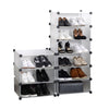 DIY Stackable 10x Plastic Tall Modular Cubes Drawer Shoe Rack Storage Cabinet