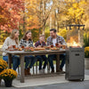 Outdoor Gas Patio Heater - 13kW Powerful Standing Propane Heater with Wheels
