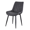 Luxury Pair of 2 Home Office Chairs Grey Dining Kitchen Chairs Upholstered Chair