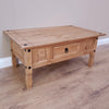 Corona Coffee Table Mexican Solid Pine 1 Drawer Livingroom by