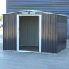 6x 8ft Shed Galvanized Metal Storage Garden Shed Tools Bicycle Store Anthracite