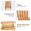 Deck Chair Folding Reclining Bed In/Outdoor Chaise Lounger Cushion Mat SeatCover
