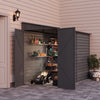 9FT Garden Garage Storage Shed Steel Frame Storage Bike Tool Shed Double Door UK