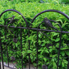 Decorative Garden Fence 5 Panels Outdoor Black Thicken Metal Wire Fencing Patio