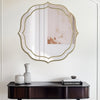 Luxury Accent Wall Art Mirror 80cm Large Decor Mirror with Gold Beveled Frame UK