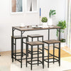 Industrial Rectangular Dining Table Set with 4 Stools for Dining Room, Kitchen,