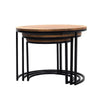 Nest of 2/3 Wood Grain Nested Tables Side End Lamp Sofa Tables Living Room Decor