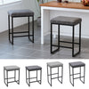 Retro Kitchen Breakfast Bar Stool Chair with Footrest Counter Height High Seat