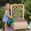 Raised Garden Bed 104 cm Tall Wooden Elevated Planter Box-Natural