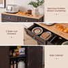 Trash Bin Cabinet Standing Recycling Trash Cabinet 70L Hidden Garbage Holder