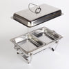 11L Stainless Steel Buffet Server Chafing Dish Food Warmer 2 Tray With Lid Hook