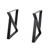 2x Industrial Steel Metal Table Legs Triangle Frame for Dining/Bench/Office/Desk