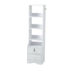 Extra Tall Bedside Cabinet Nightstand Side Table Shelf Bookshelf Storage Drawer