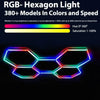 5pcs Hexagon RGB LED Lighting Workshop Light DIY for Workshop Gym Gaming Room UK