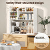 Wooden Desktop Organizer with 6 Shelves-White