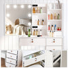 Hollywood White Makeup Dressing Table Stool Set Dresser Desk Mirror 10 LED Bulbs